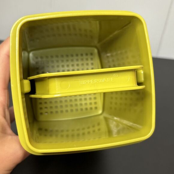 Vintage Tupperware Storage Pickle Keeper Avocado Green 1330-4 - Picture 7 of 8